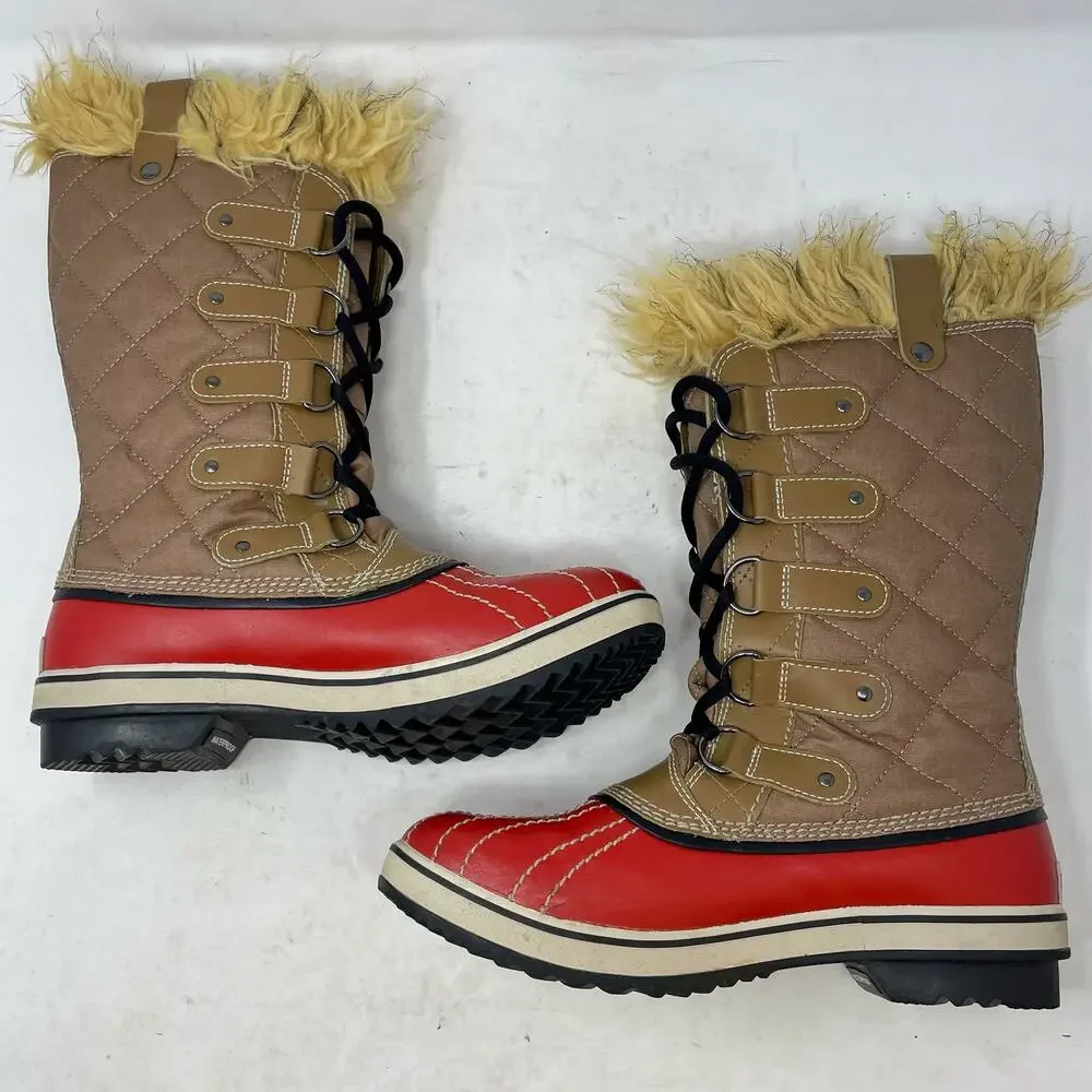 Sorel Tofino Joan Trail Boots Womens Size 8 Autumn Bronze Waterproof